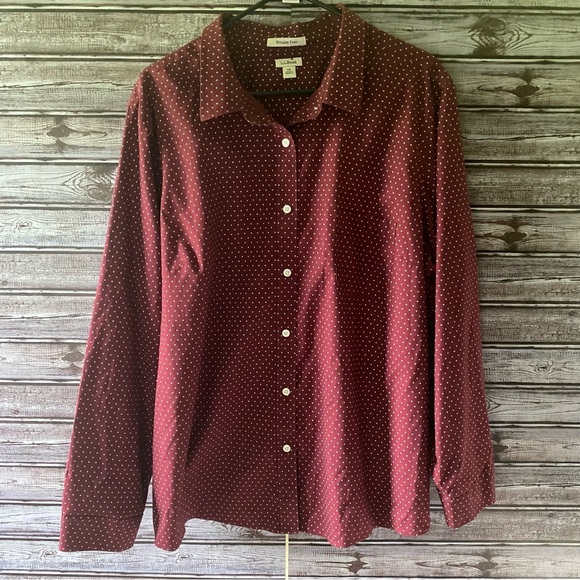 LL Bean Women's Wrinkle Free Long-Sleeved Button-Down Top Size 3X - Picture 1 of 6
